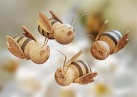 Biene aus Holz, Holzdekoration, Holzdesign, Geschenkidee für Honigliebhaber