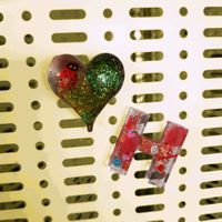 Kühlschrankmagneten in Herzform, Kühlschrankmagnet, Geschenk zum Valentinstag, Herzen verschenken