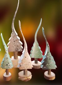 handbemalte Tannenbäume, Tannenbaum aus Holz, Holzdeko Weihnachten,veredelt mit Swarovskisteinen